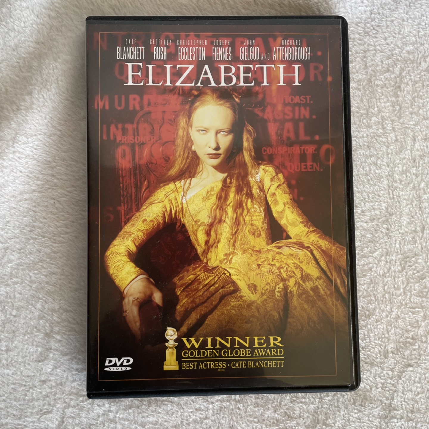 Elizabeth (1998) DVD - Cate Blanchett, Golden Globe Winner