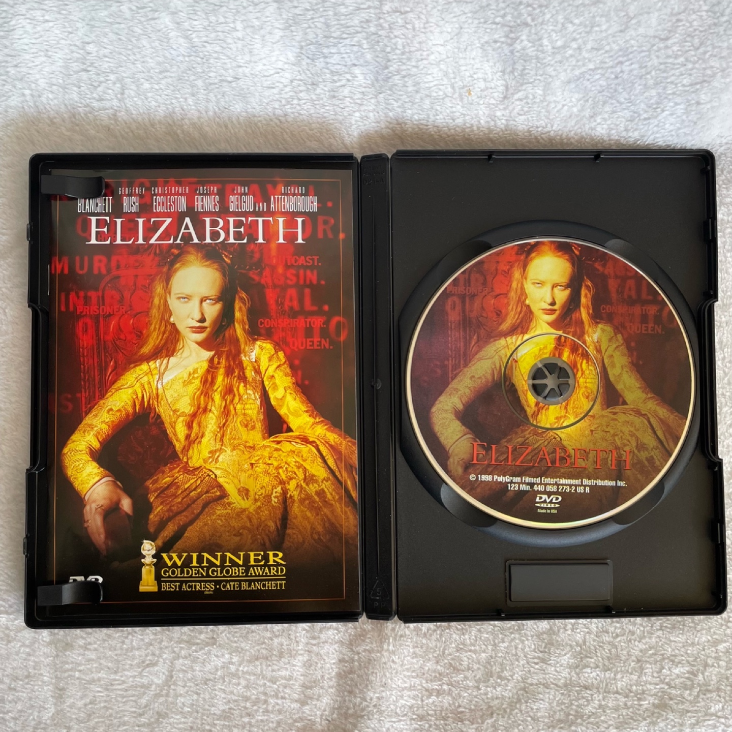 Elizabeth (1998) DVD - Cate Blanchett, Golden Globe Winner - photo 3