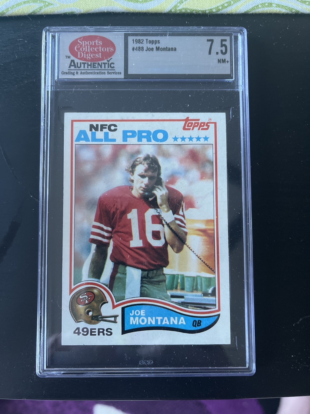 1982 Topps Joe Montana #488 - Graded NM+ 7.5