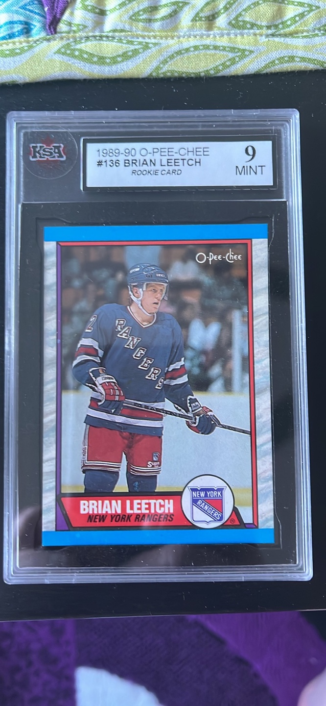 1989-90 O-Pee-Chee Brian Leetch Rookie Card #136 PSA 9 Mint