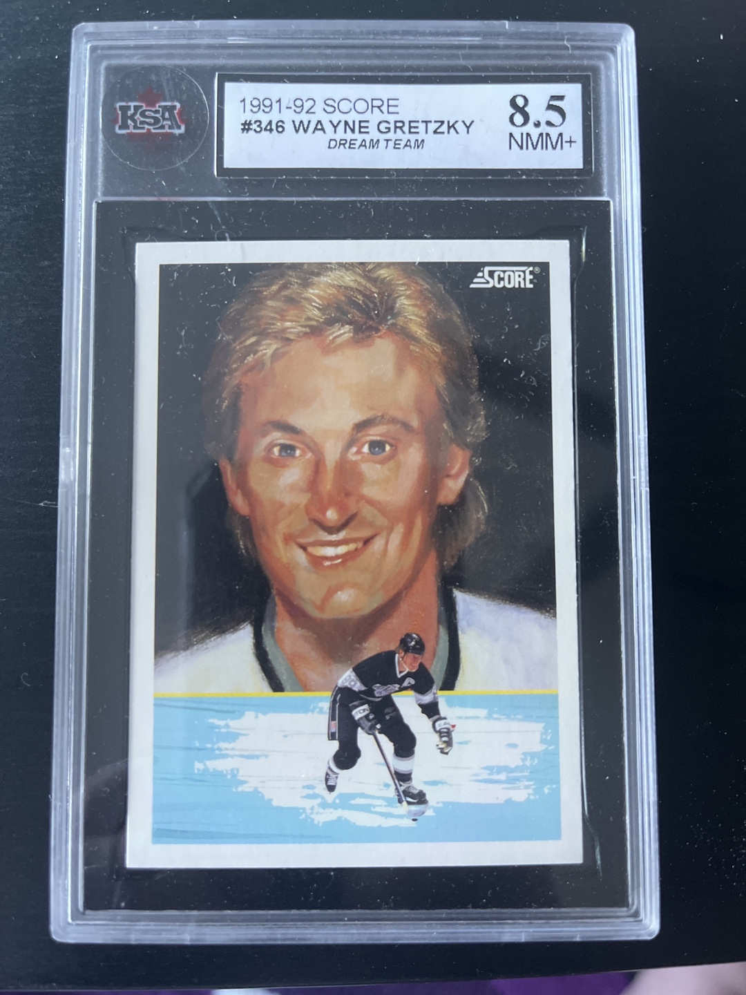 1991-92 Score Wayne Gretzky #346 Hockey Card - Graded 8.5