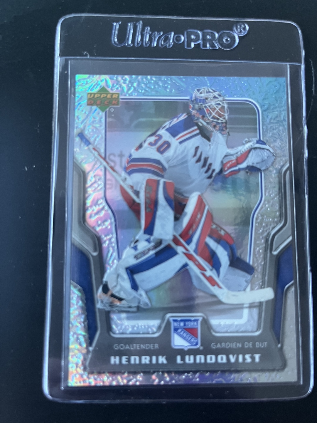 Henrik Lundqvist Rookie Card - Upper Deck - Graded - photo 3