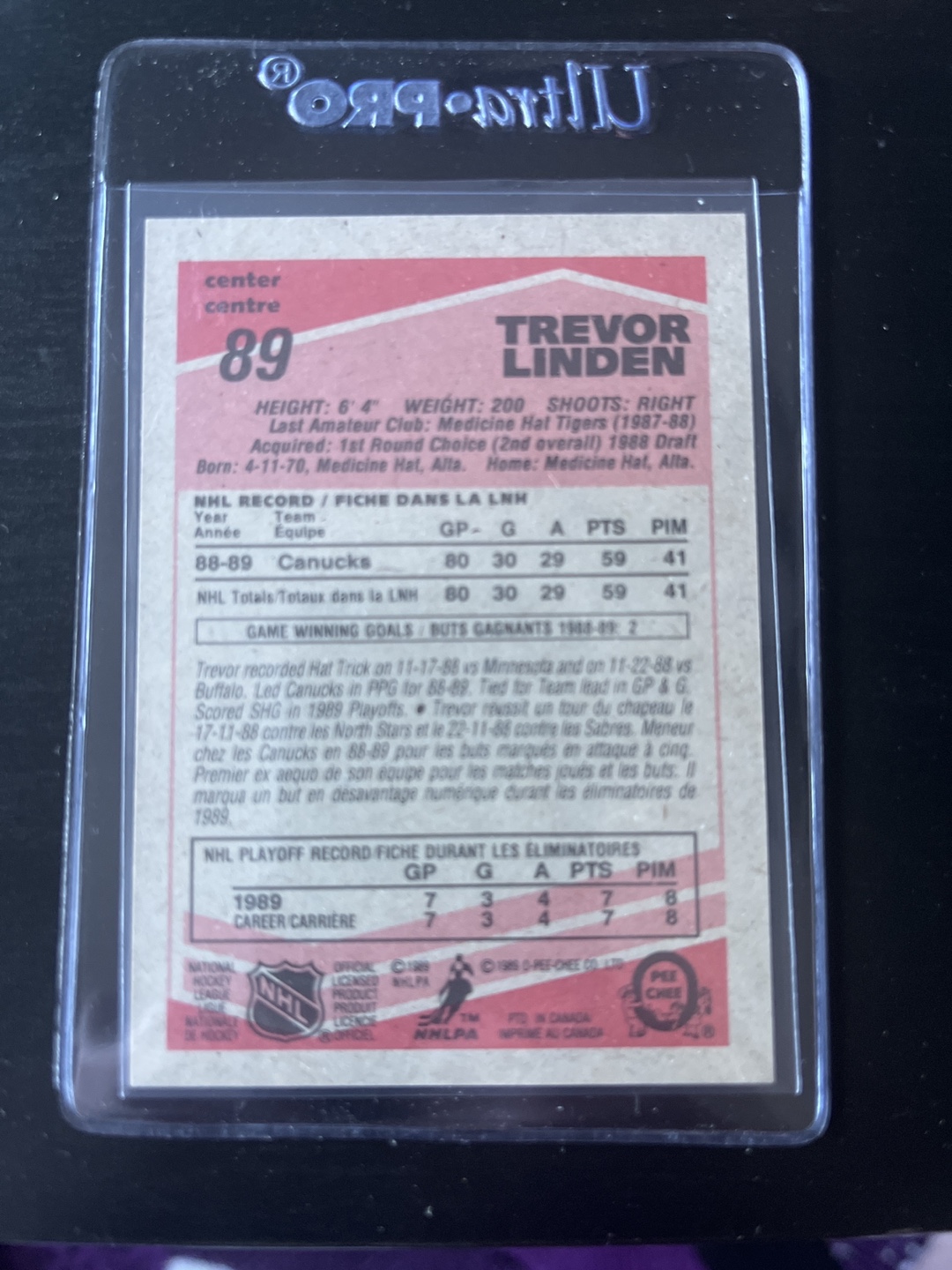 Trevor Linen & Theoren Fleury  O-Pee-Chee Hockey Cards - photo 2