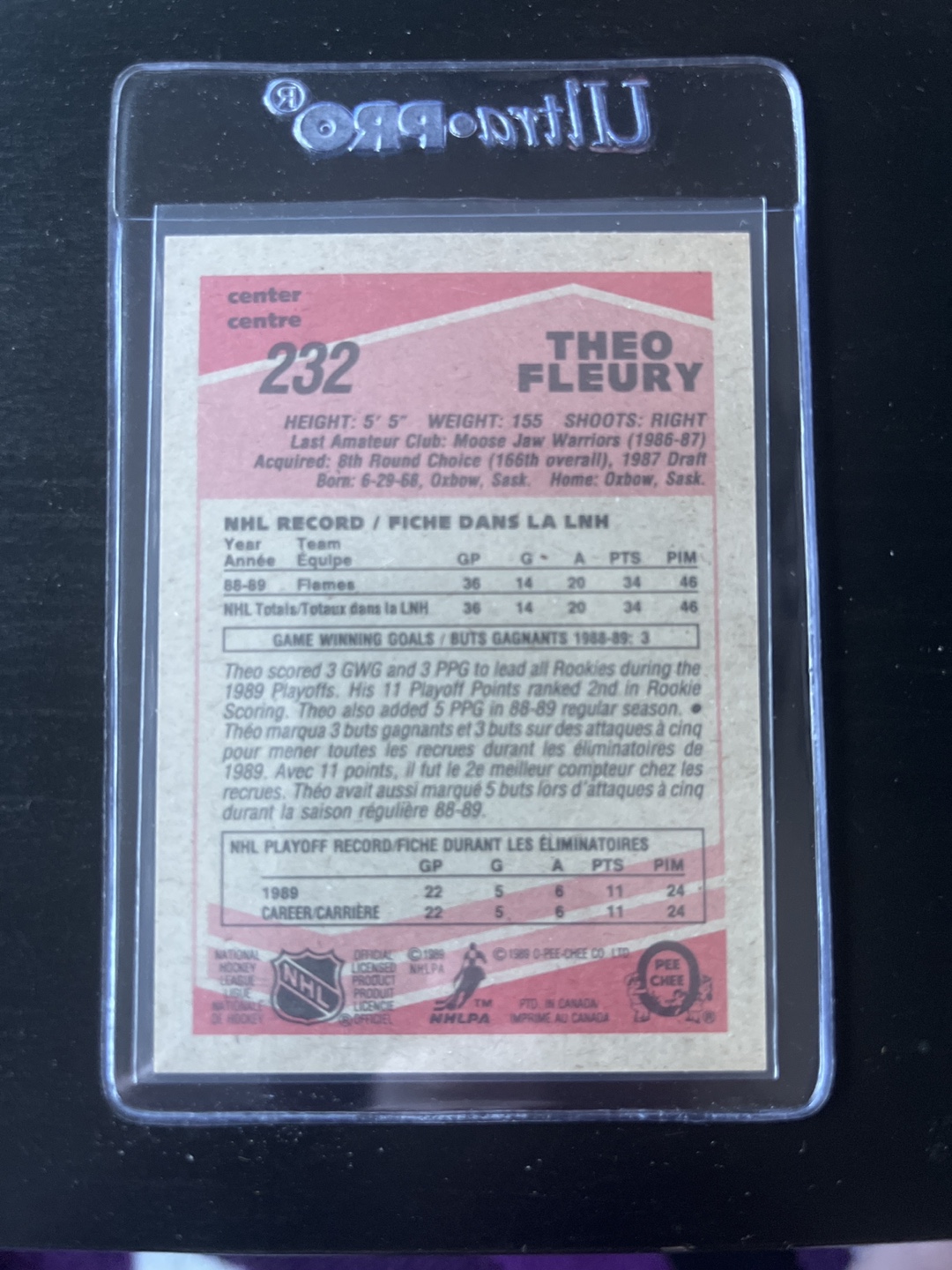 Trevor Linen & Theoren Fleury  O-Pee-Chee Hockey Cards - photo 4