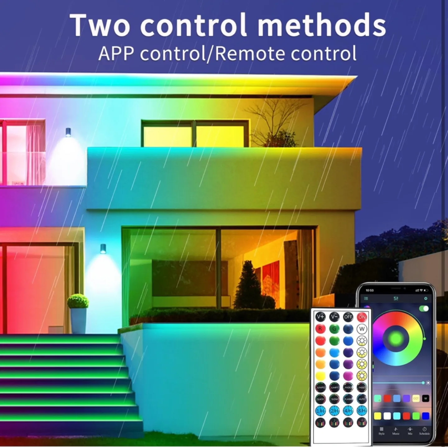 300ft Waterproof LED Strip Lights with Remote & App Control image indicator(2)