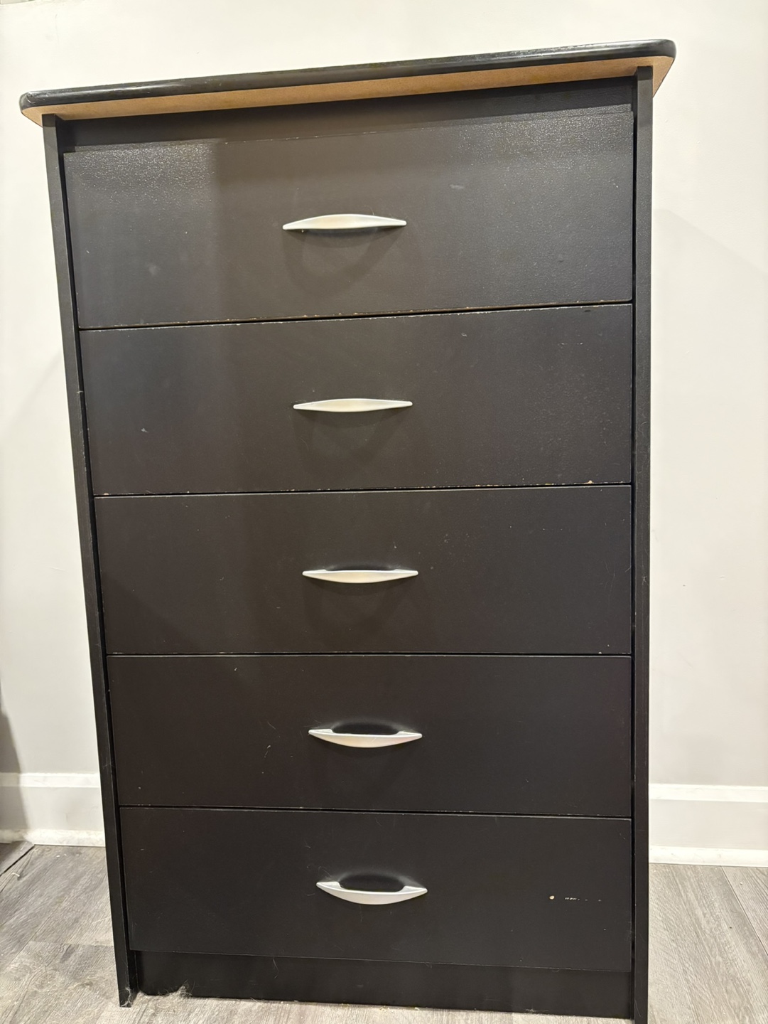 Black bedroom set (mirror, dresser, bedside drawer) - photo 5