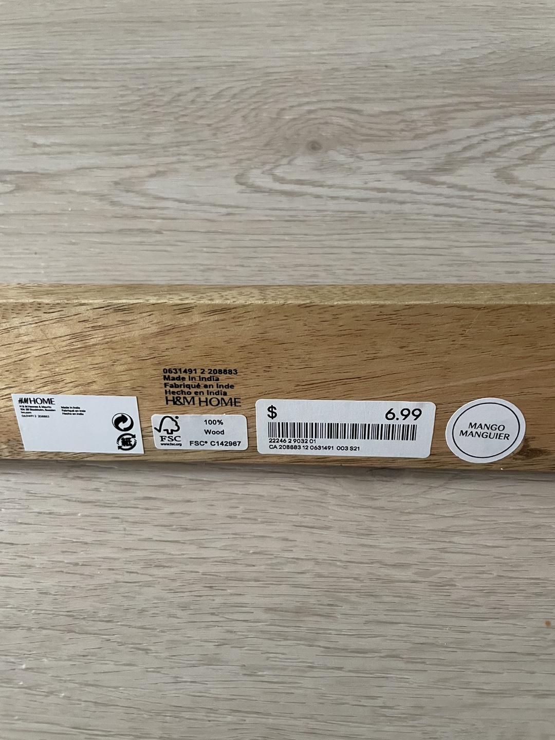 NEW H&M Home Wooden Wall Hook - photo 2