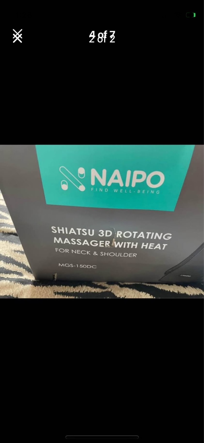 Naipo Shiatsu 3D Rotating Massager with Heat for Neck & Shoulder - photo 2