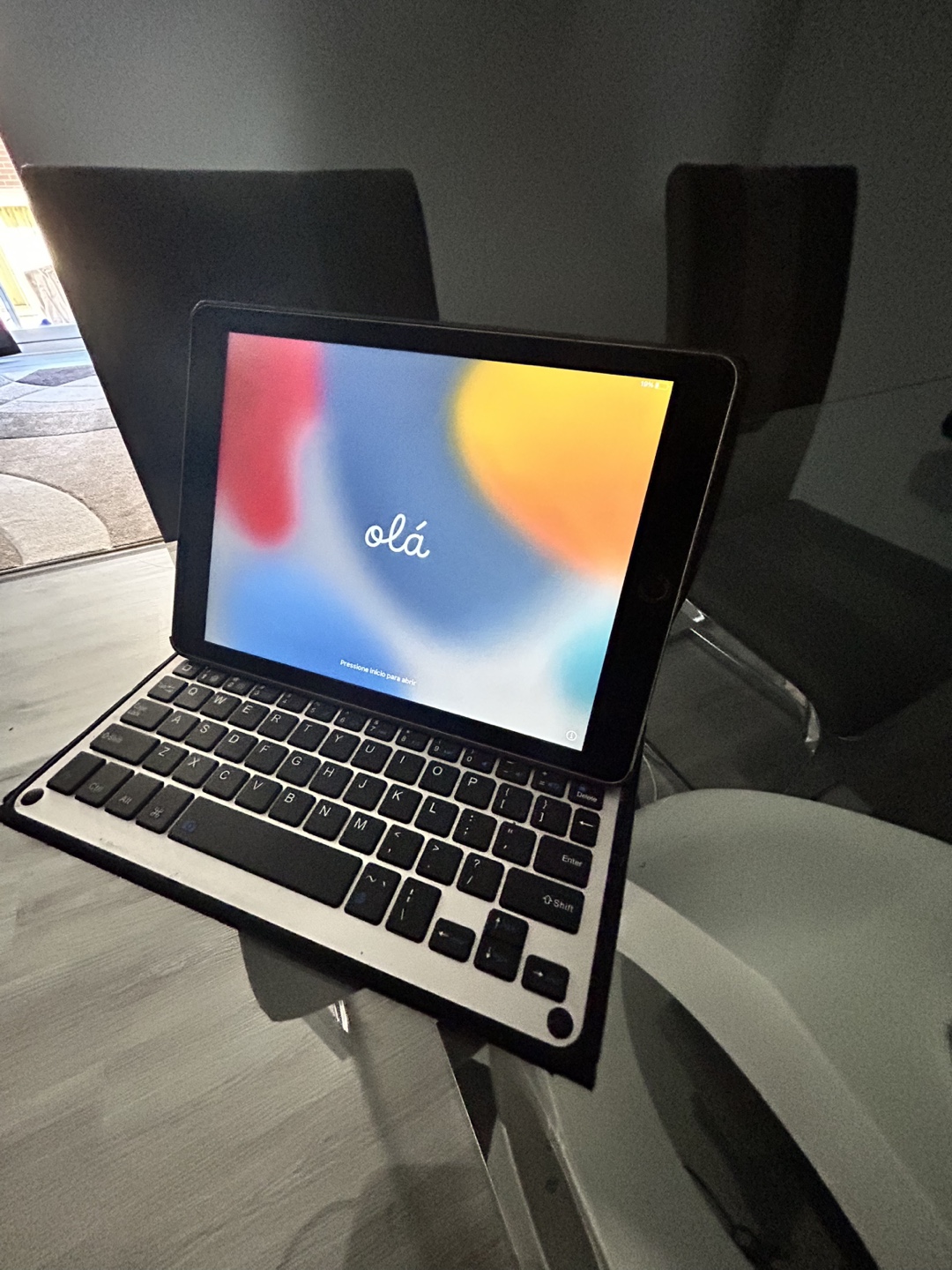 iPad with Bluetooth Keyboard