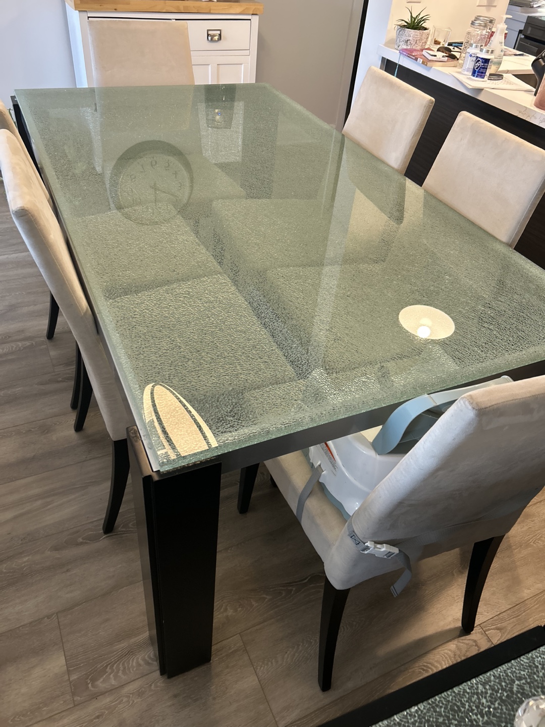 Glass Dining Table with 6 chairs - photo 2