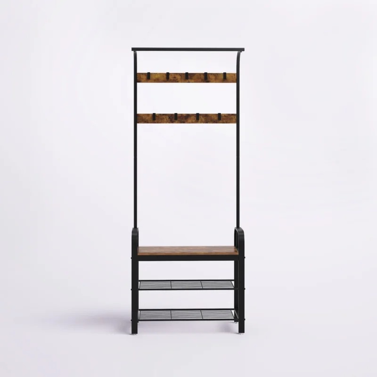 Industrial Style coat Rack with Shoe storage - photo 2