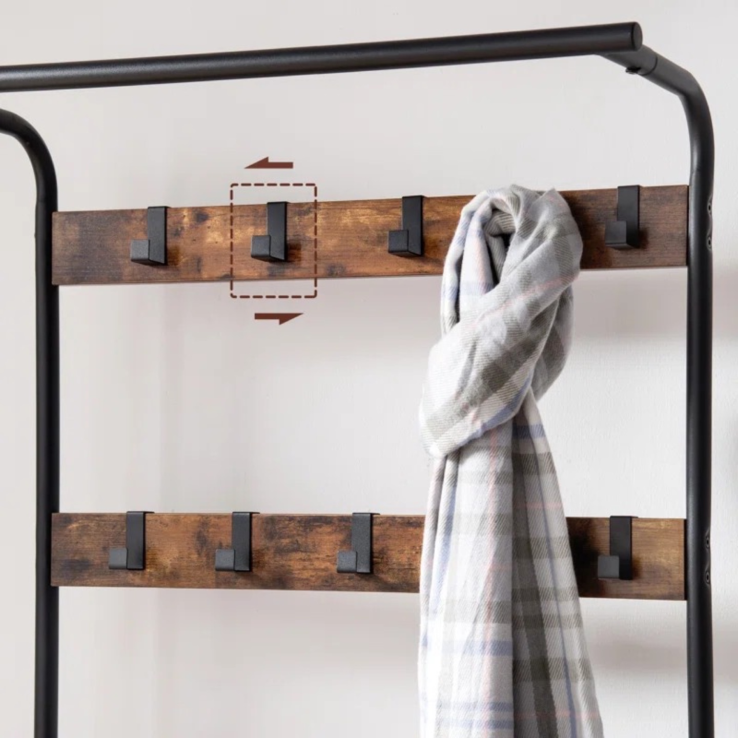 Industrial Style coat Rack with Shoe storage - photo 3