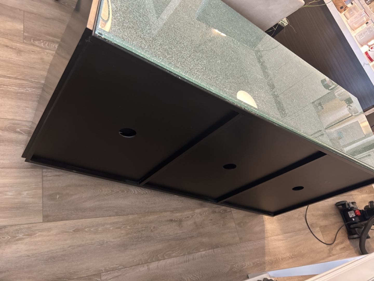 Black Cabinet with Glass Top - photo 2