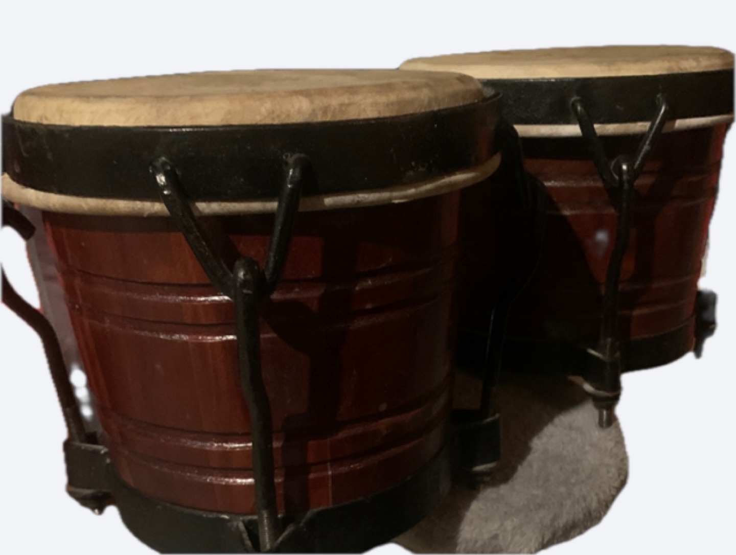 Pair of Wooden Bongo Drums - photo 3