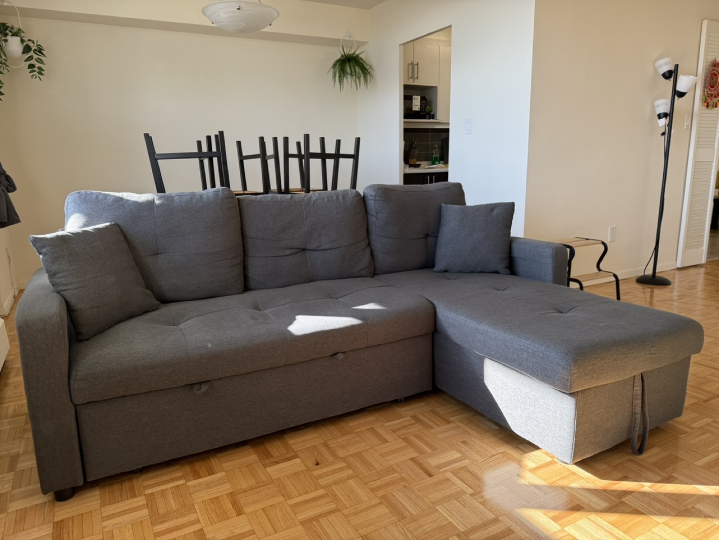 Grey Sectional Sofa Bed - photo 4