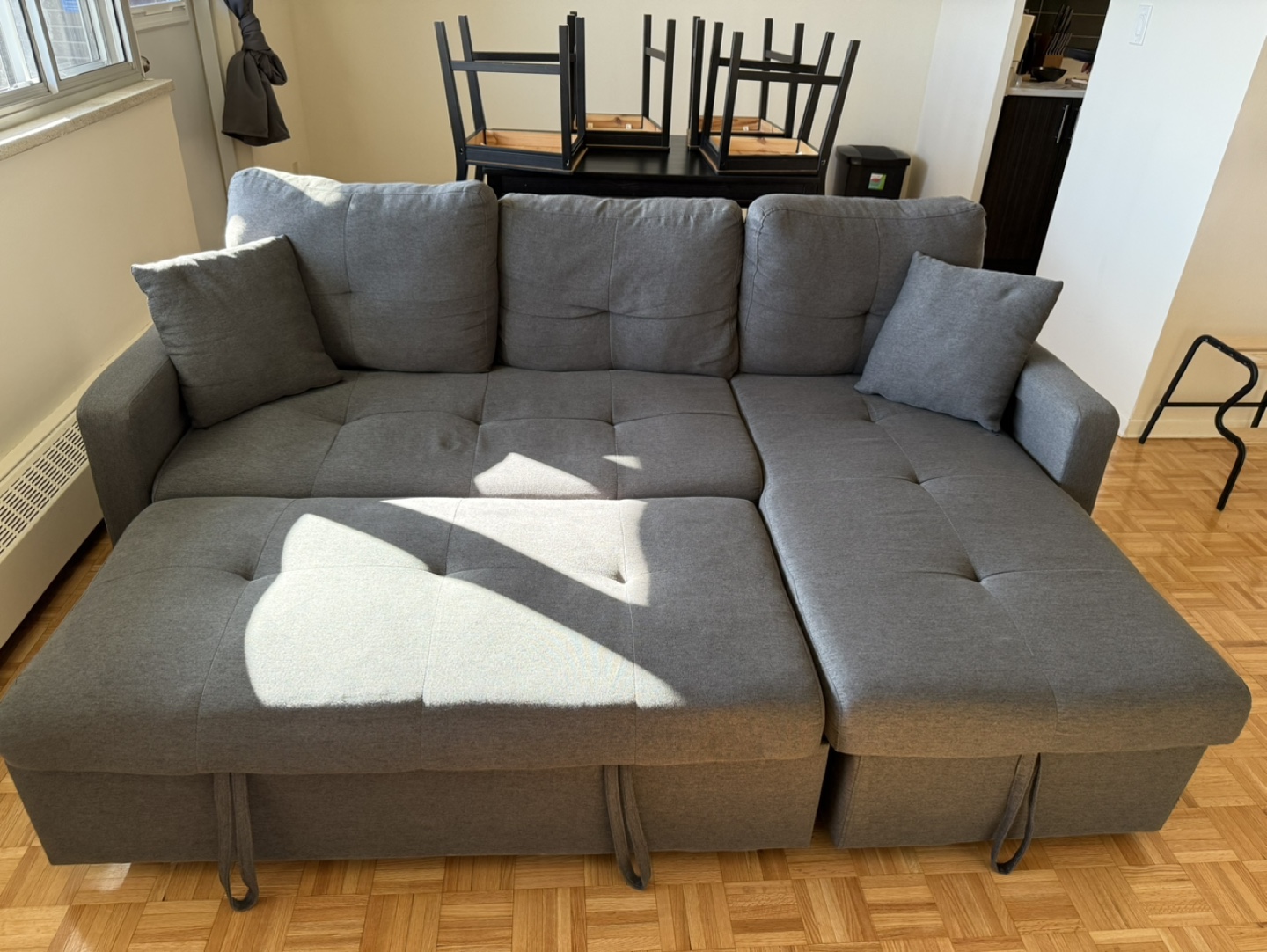 Grey Sectional Sofa Bed - photo 2