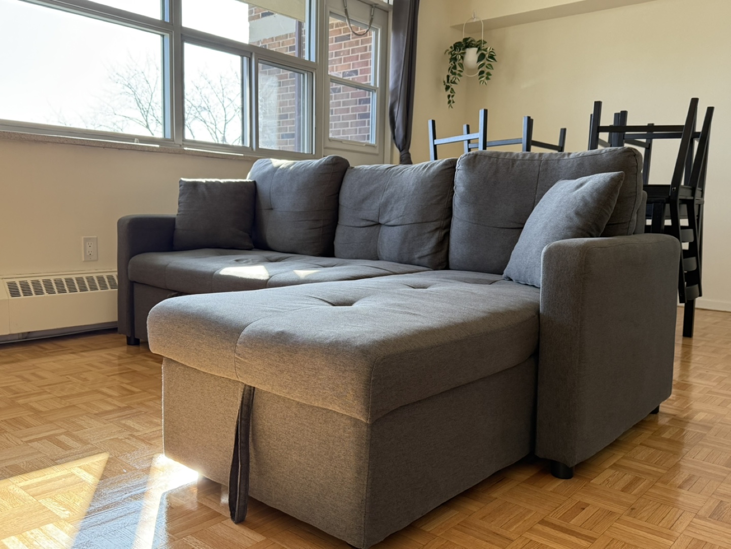 Grey Sectional Sofa Bed - photo 5