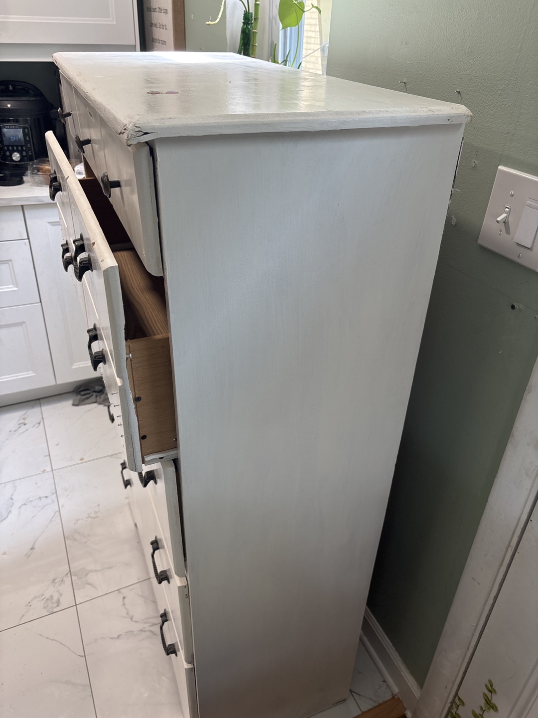 White Wooden Chest of Drawers - photo 4