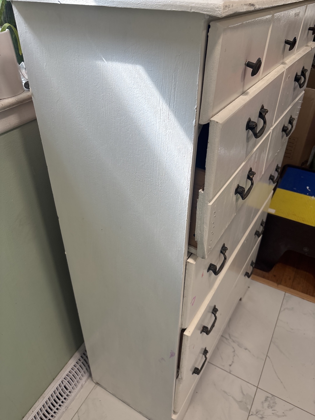 White Wooden Chest of Drawers - photo 5