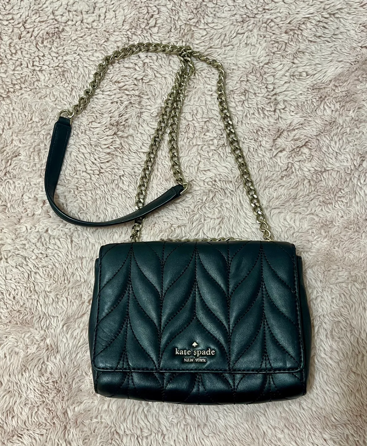 Kate Spade New York Black Quilted Crossbody Bag thumbnail
