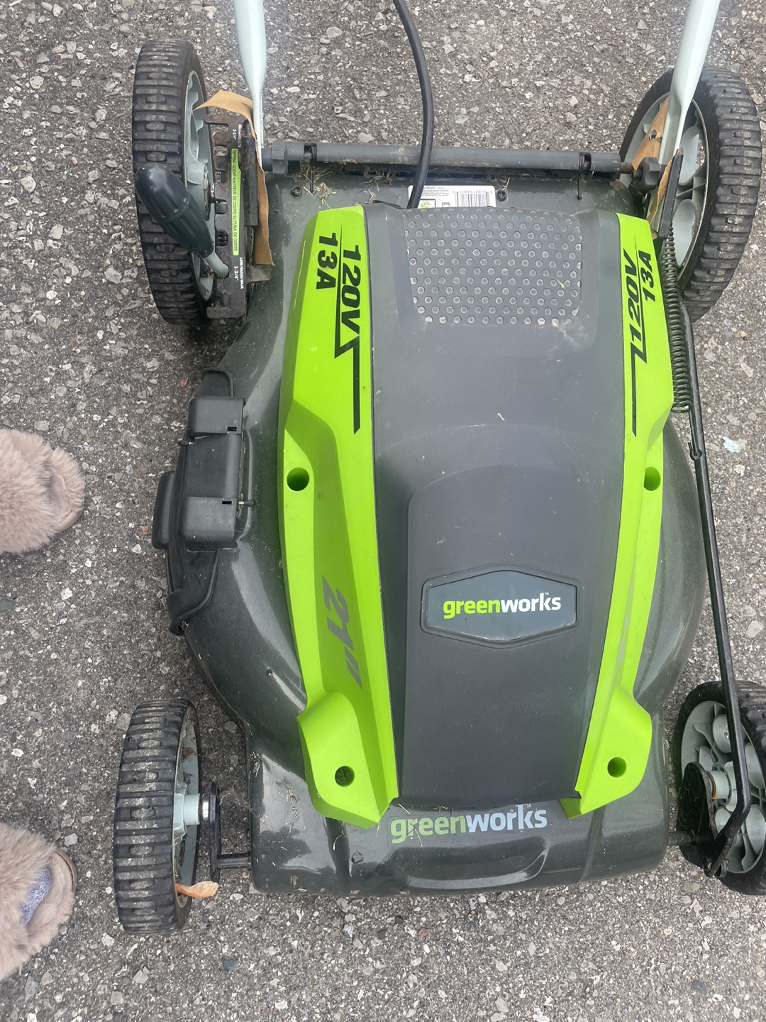 Greenworks 13 Amp 120V Corded Lawn Mower - photo 2
