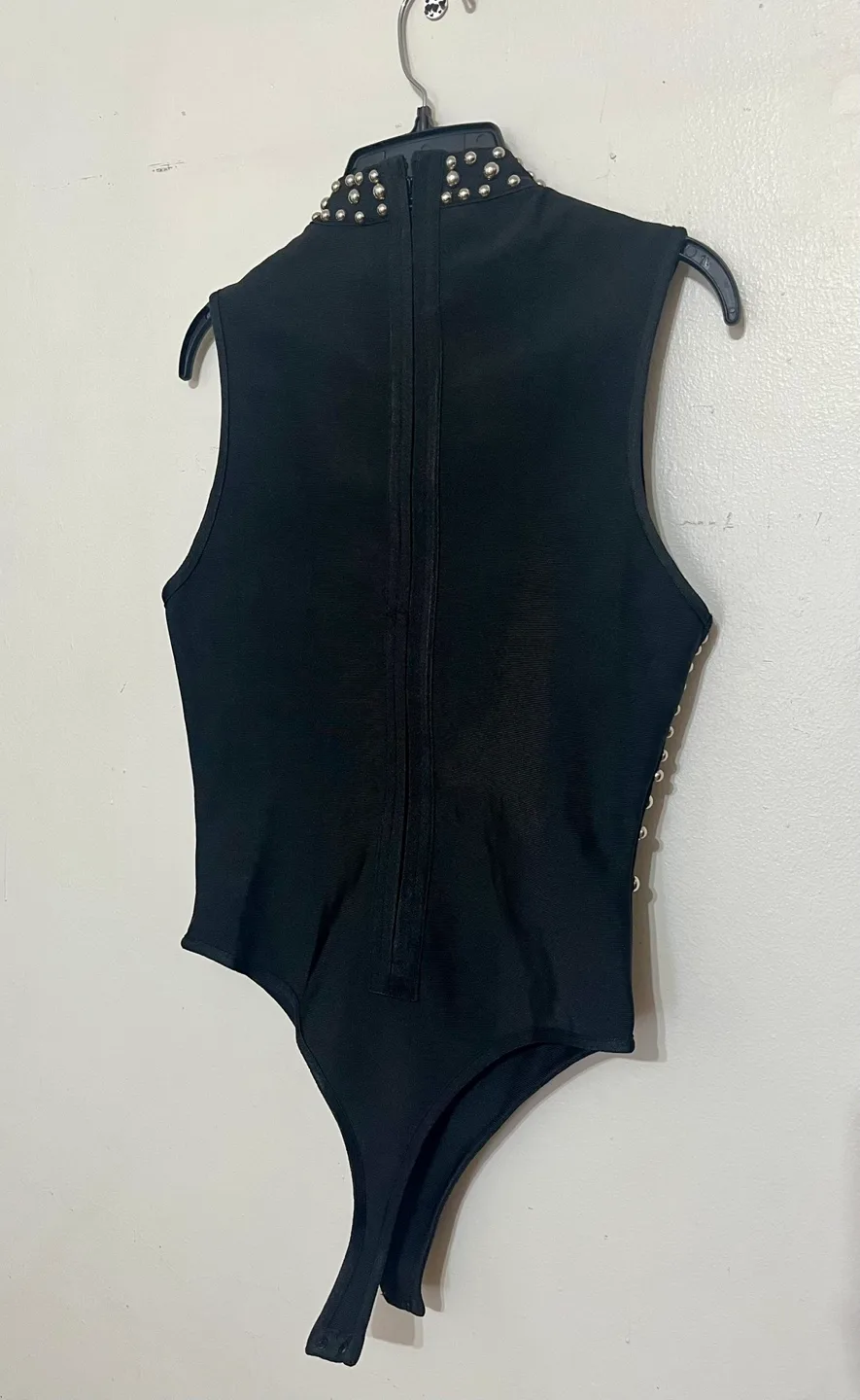 Missguided Black Studded Bodysuit Size M image indicator(2)