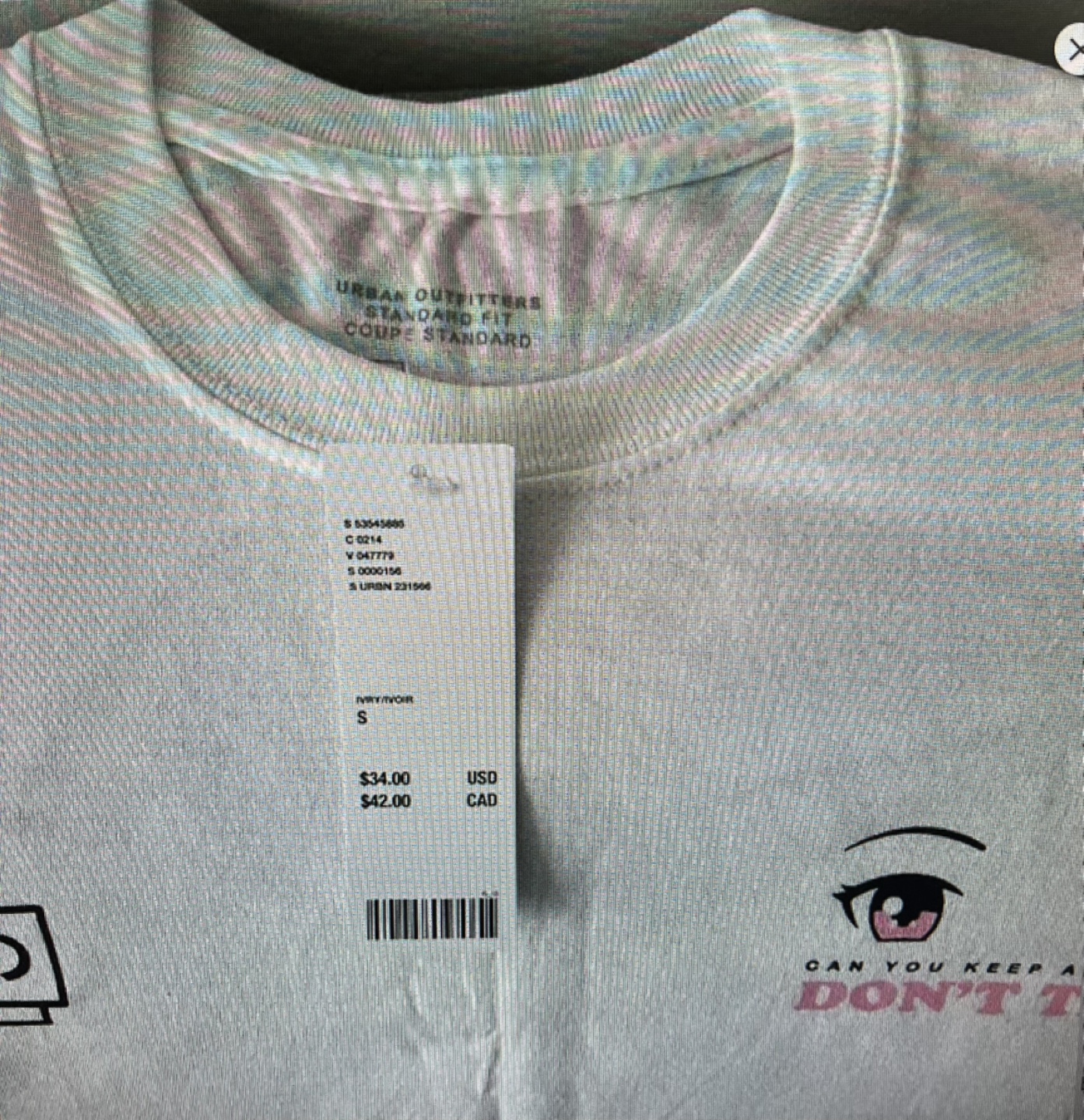 Urban Outfitters Don't Tell Anime Graphic Tee - Size Small - photo 4