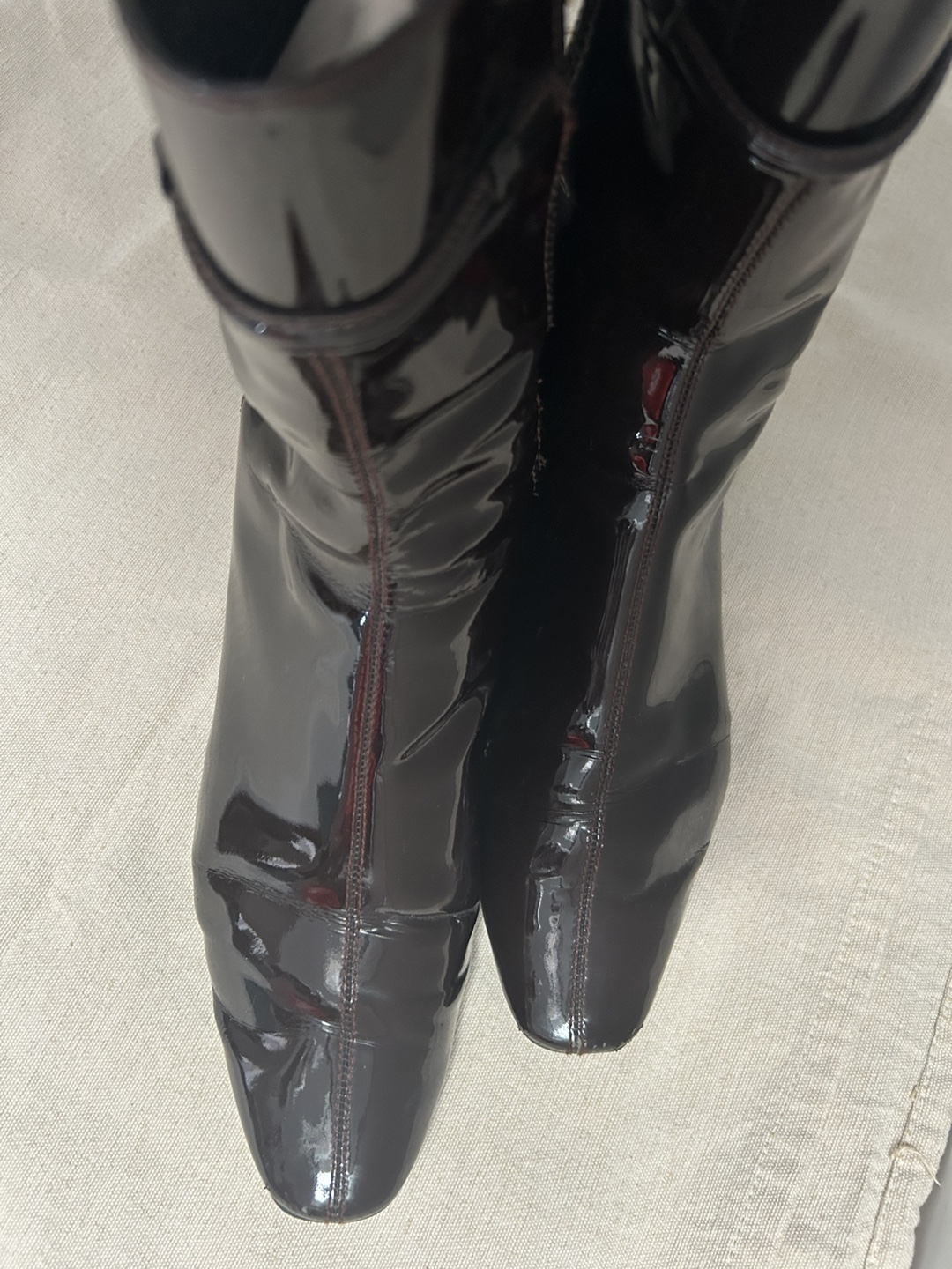 Elie Tahari Brown Patent Leather Ankle Boots - photo 2