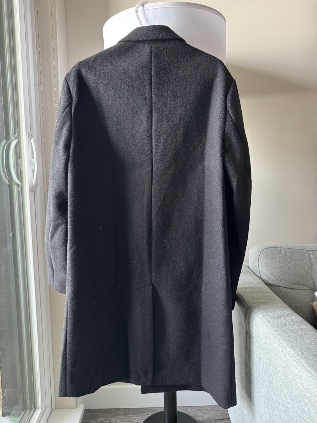 ZARA Men's Black Overcoat - photo 3