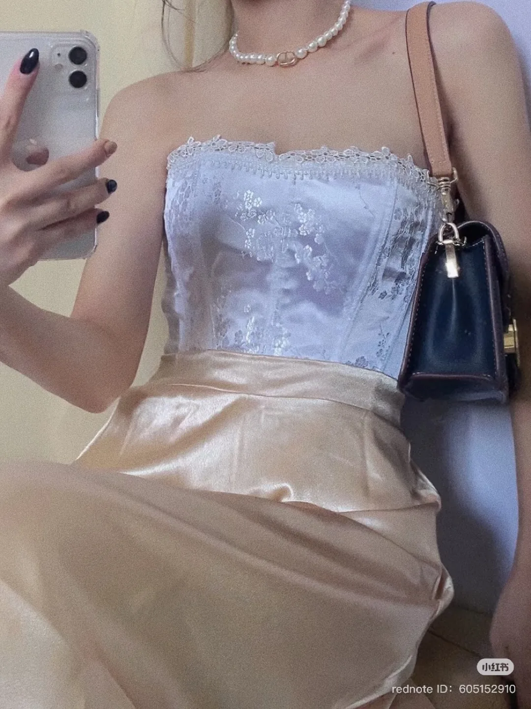 White Satin Corset with Floral Embroidery thumbnail