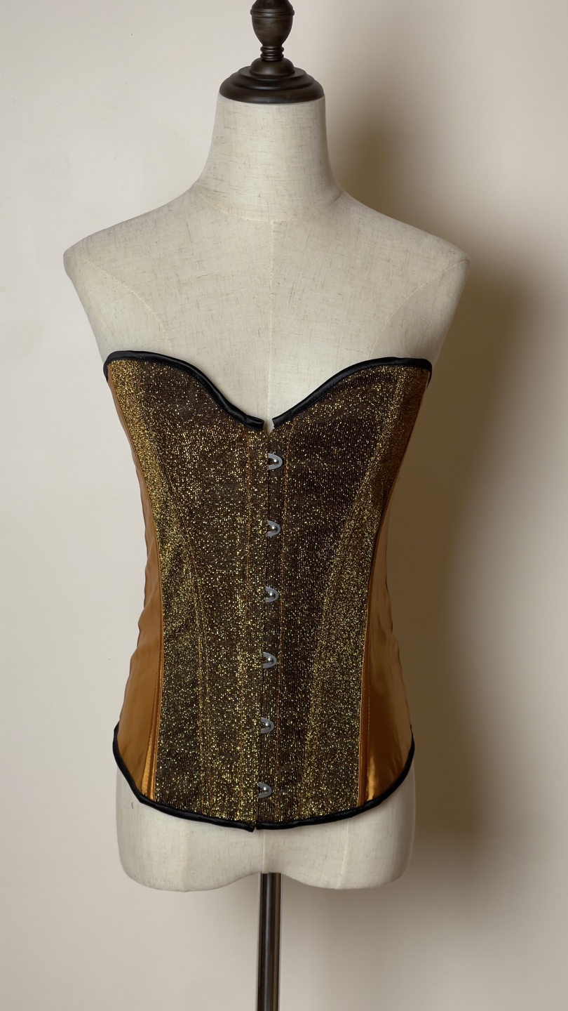 Gold and Black Glitter Corset