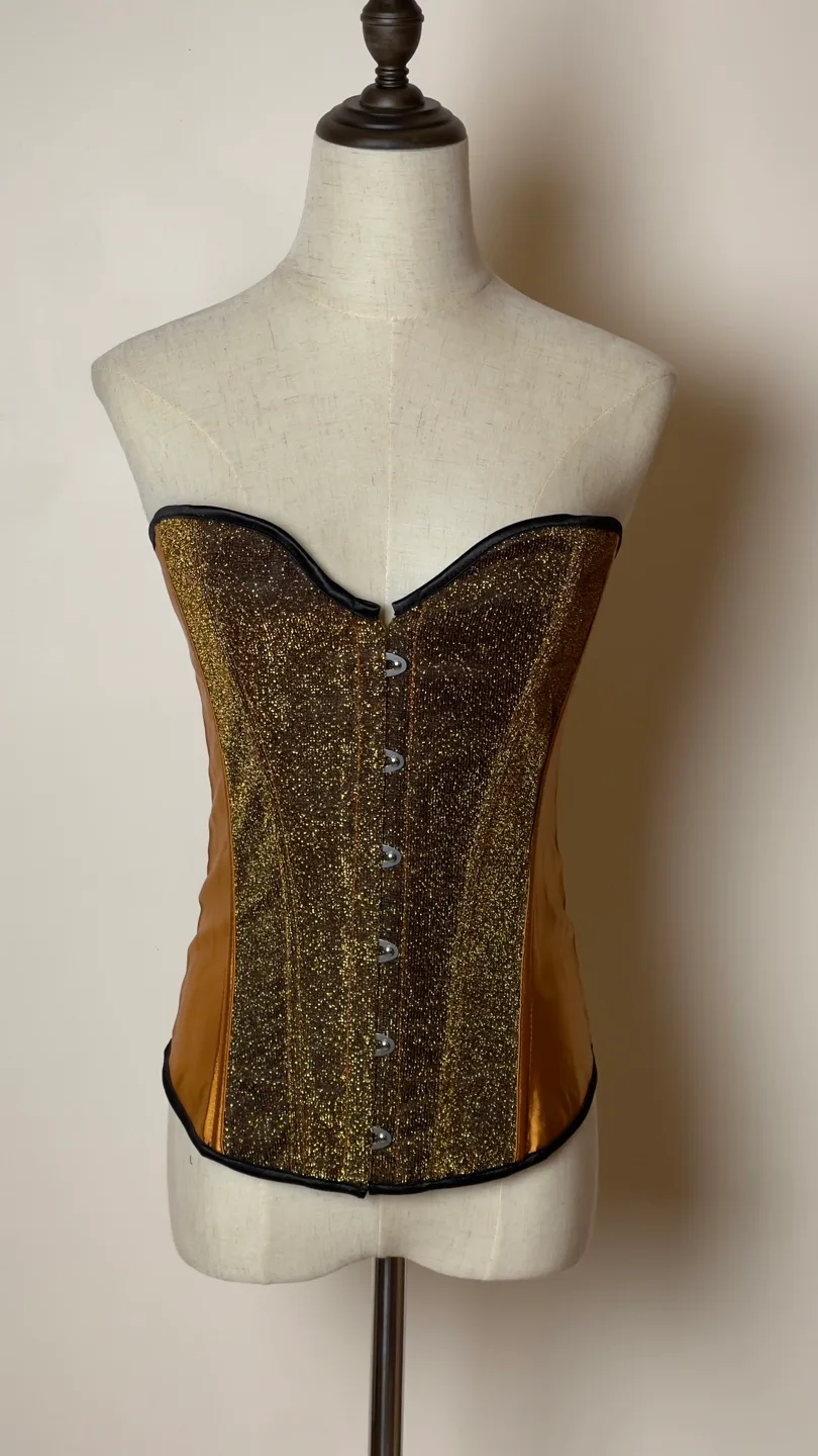 Gold and Black Glitter Corset thumbnail