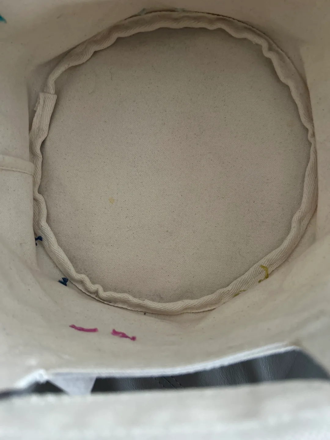 Pehr Canvas Storage Bin with Pom-Poms image indicator(4)