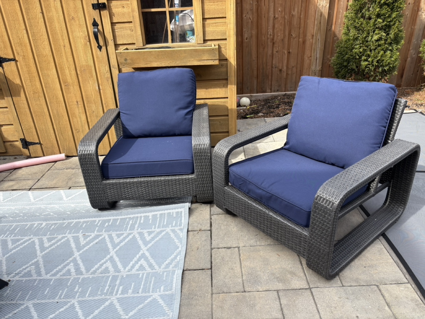 Outdoor Wicker Patio Set - Loveseat and Two Armchairs - photo 3