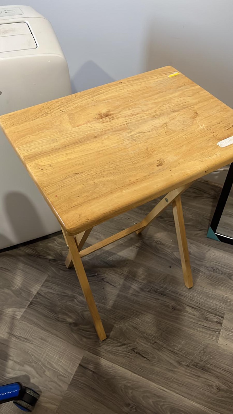 Solid Wood Folding TV Tray Table