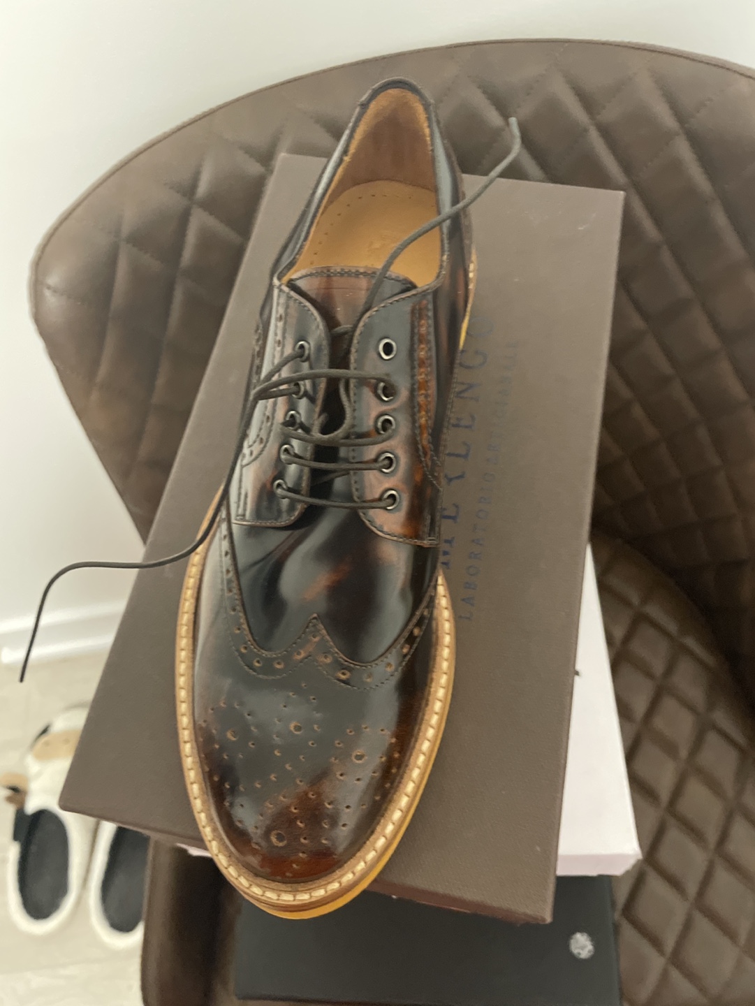 Camperlenga Women's Brown Leather Oxford Shoes - Size 39 - photo 4