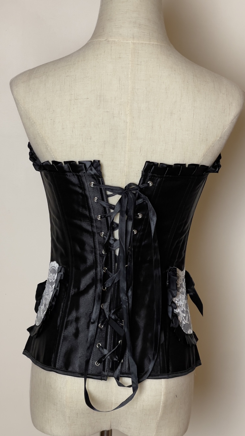 Black and White Lace-Up Corset - photo 2