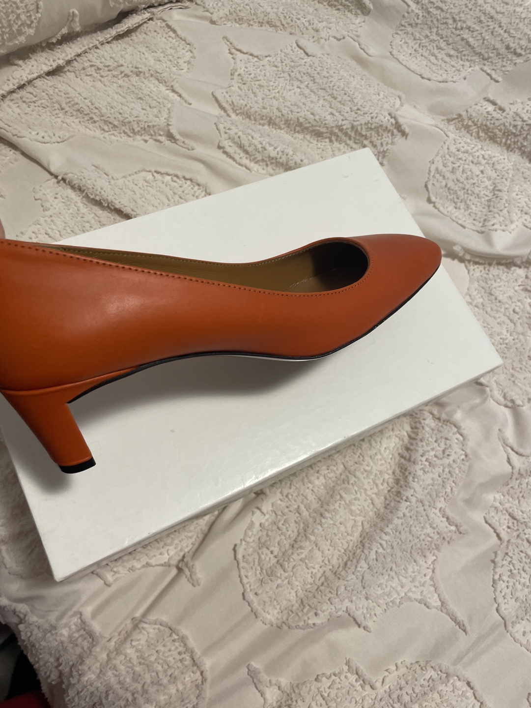 ATP Atelier Burnt Orange Leather Heels, Size 39 - photo 2