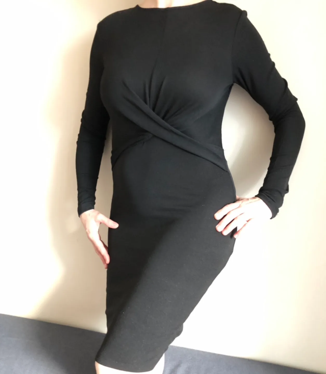 ONLY Long Sleeve Glitter Twist Mini Dress image indicator(5)