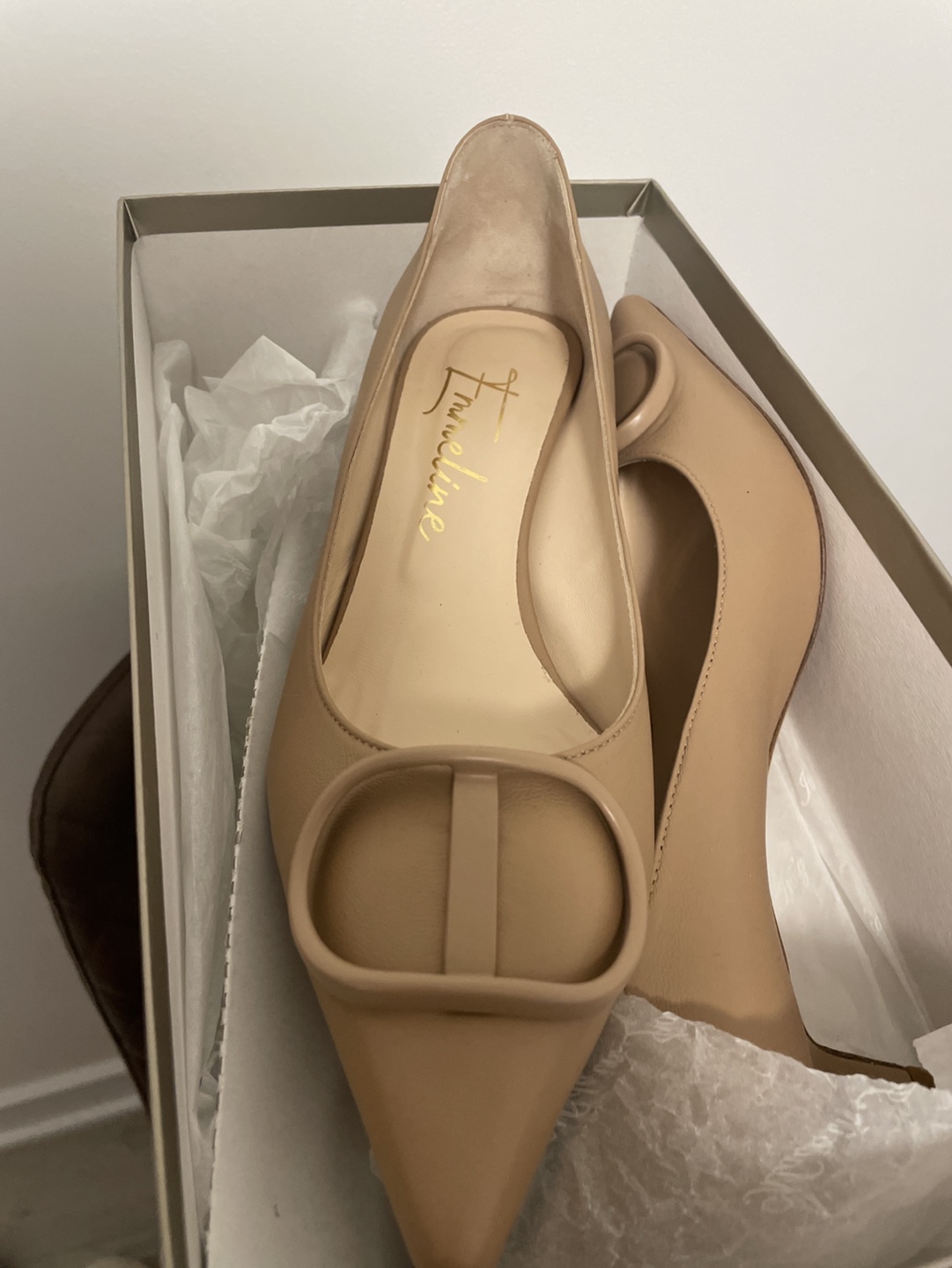 Timeline Women's Size 40 Beige Leather Heels - photo 3