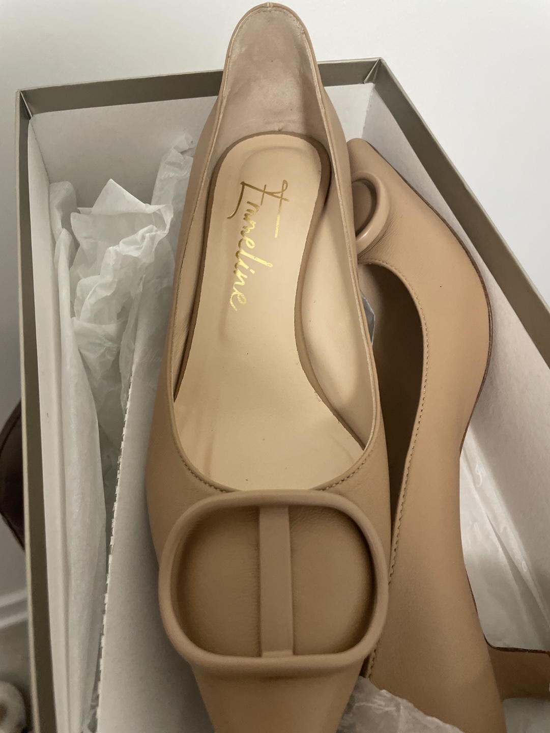Timeline Women's Size 40 Beige Leather Heels - photo 5
