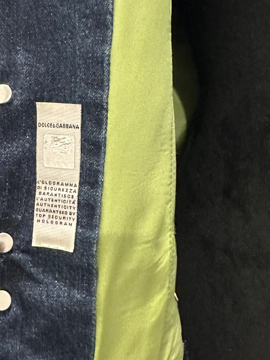 Dolce & Gabbana Denim Jacket with Tweed Detailing image indicator(5)