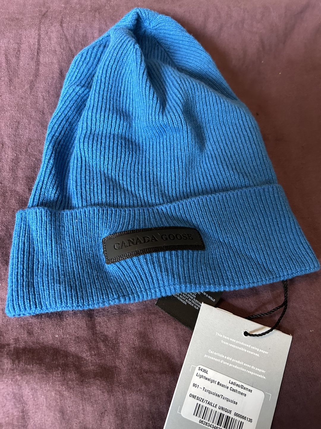 Canada Goose Lightweight Rib Beanie - Turquoise - photo 2