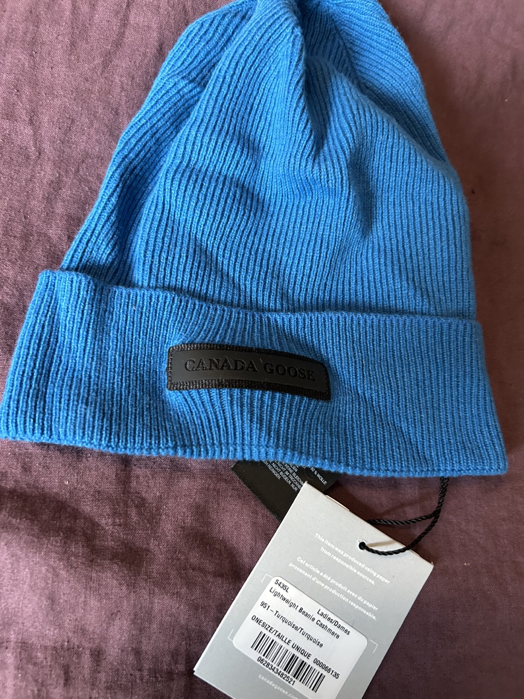 Canada Goose Lightweight Rib Beanie - Turquoise - photo 3