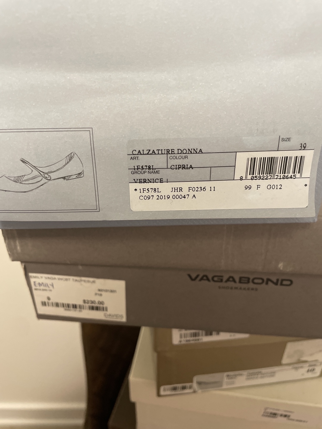 Prada Cipria Patent Leather Ballerina Flats Size 39