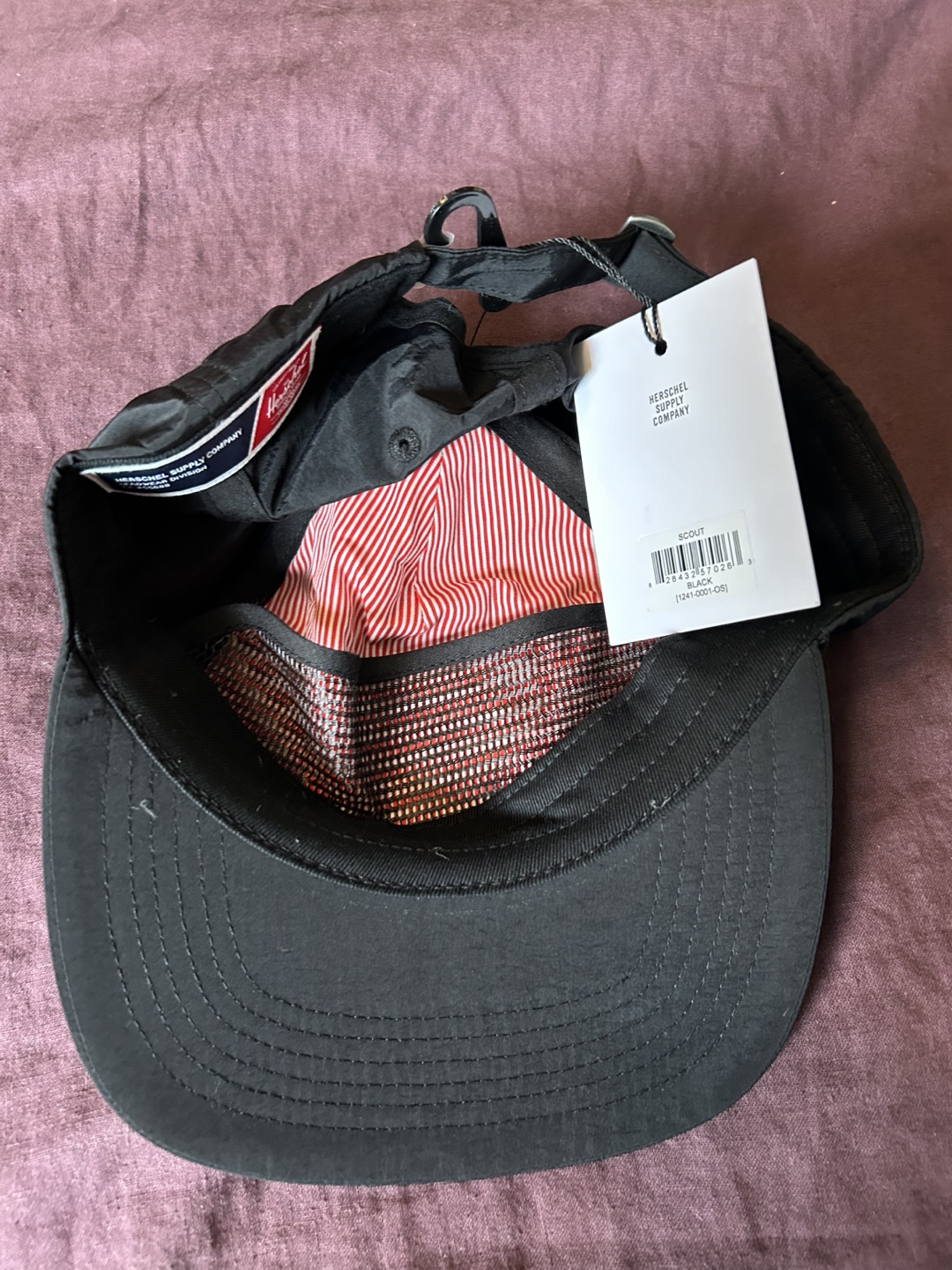 Herschel Supply Co. Black Nylon Baseball Cap