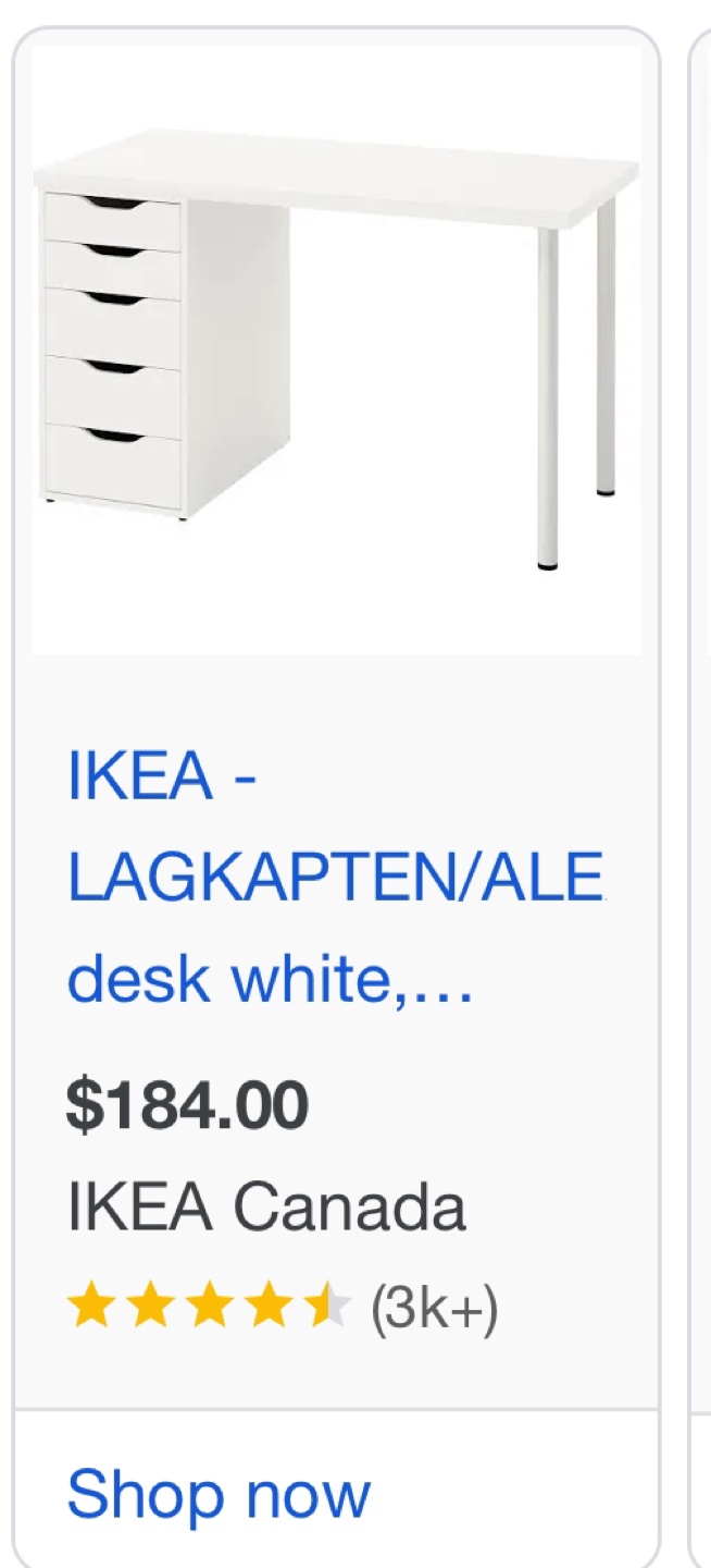 IKEA LAGKAPTÉN/ALE Desk White
