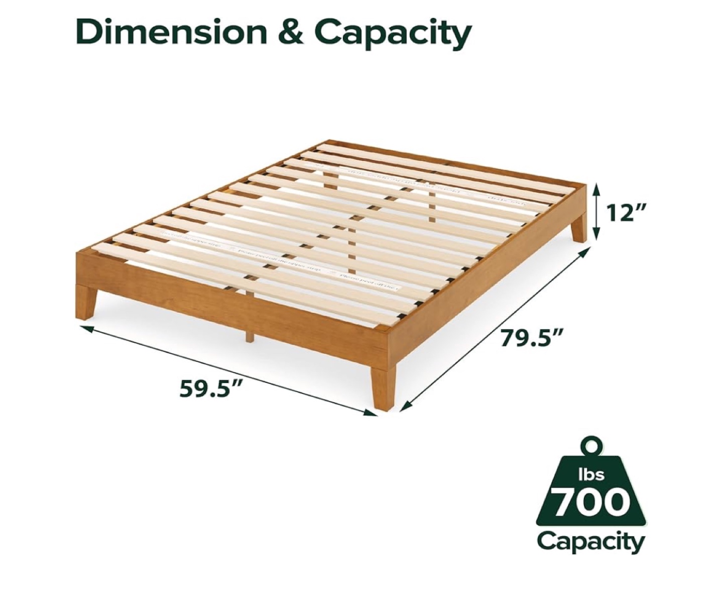 Queen Size Platform BedFrame - photo 4