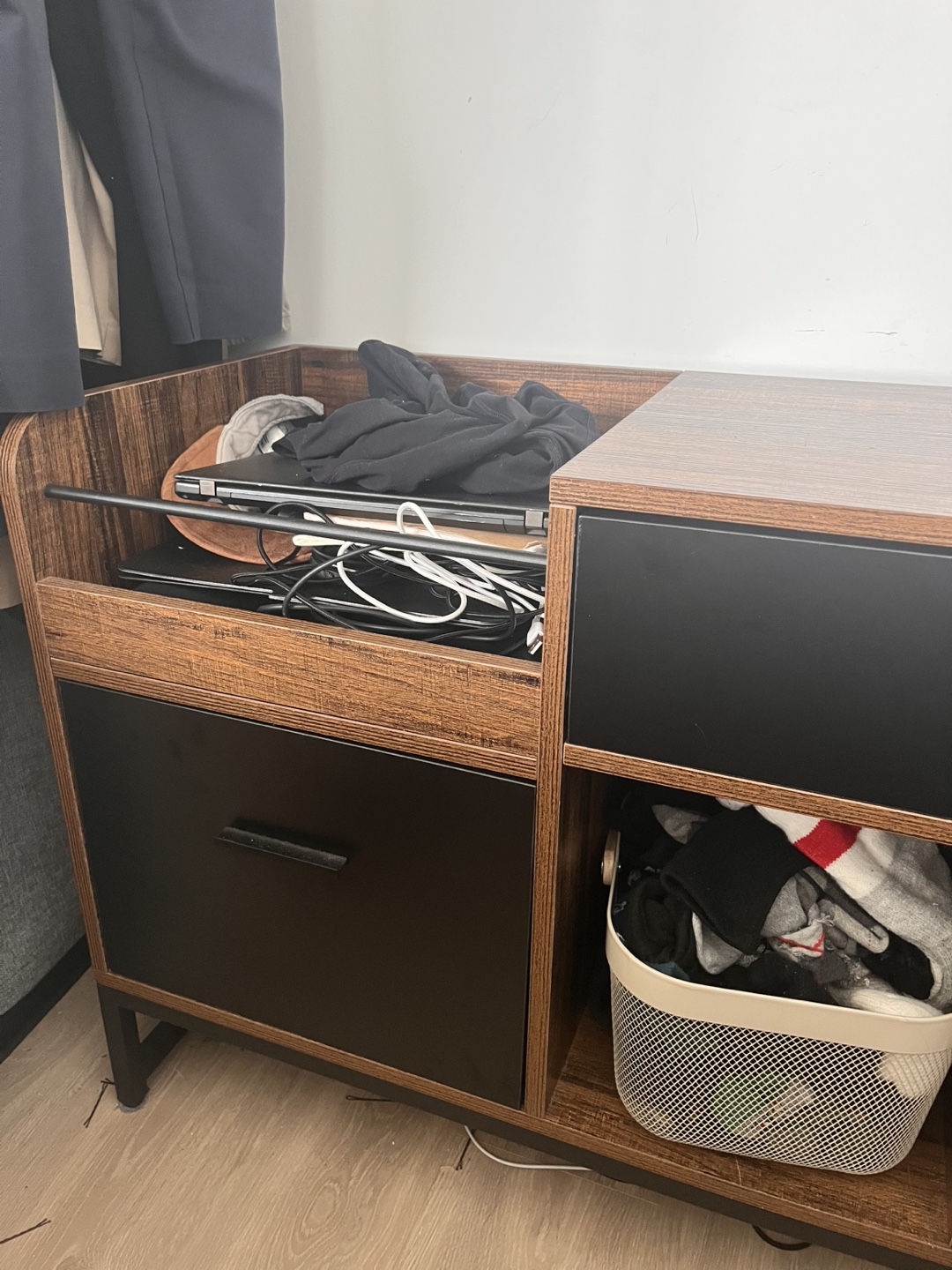 Rustic Brown & Black Storage Cabinet - photo 2