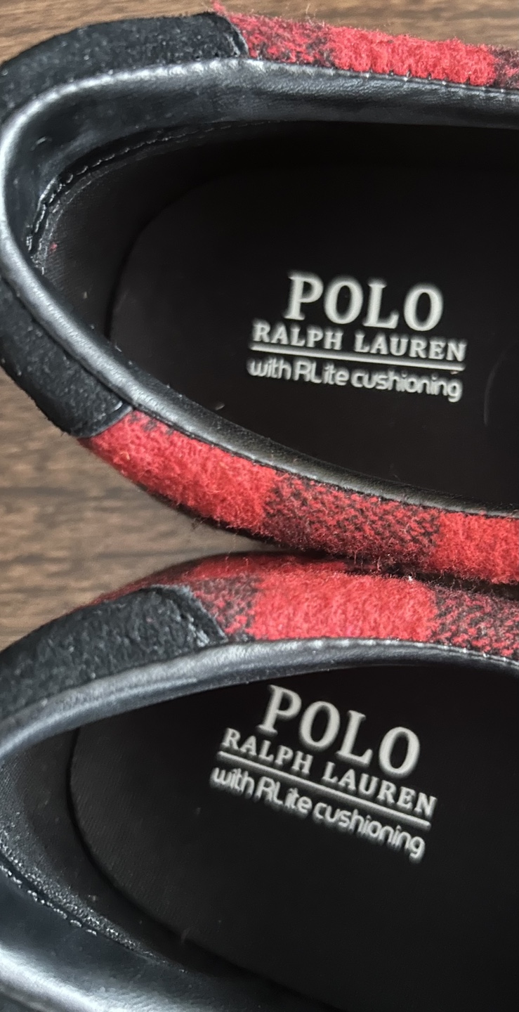 Polo Ralph Lauren Buffalo Check Slip-On Sneakers - Size 11 - photo 3